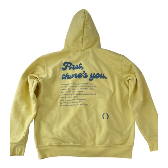 Bond Tops - Bond Butter Yellow‎ Emotional Support Hoodie size L Heavyweight Cotton Oversized